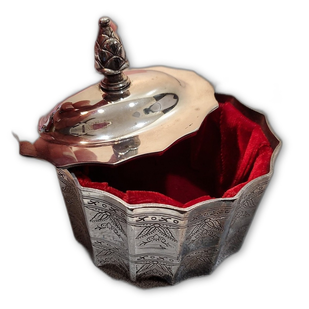 Godinger trinket jewelry box silver plate 90s